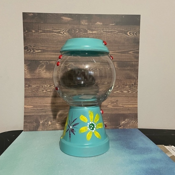 Flower cookie jar container - Picture 8 of 9